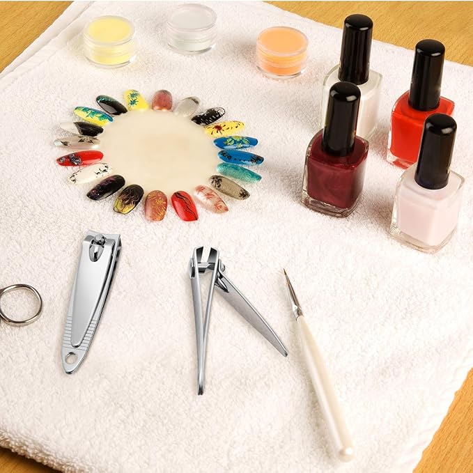 32 Pieces Stainless Steel Fingernail Nail Clipper Bulk Silver Portable Toenail Clippers Cutter Set (Pack of 2)