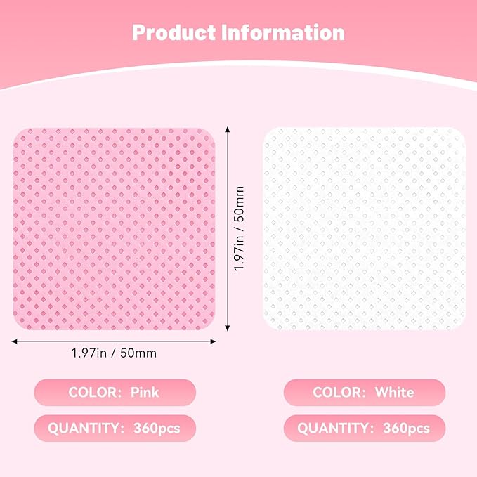 720Pcs Lint Free Nail Wipes, Nail Supplies Nail Polish Wipe, Pads Gel Nails No Lint Naile Glue Wipes Super Absorbent Soft Non-Woven for Fingernail Polish Remover Eyelash Extensions Nail Art