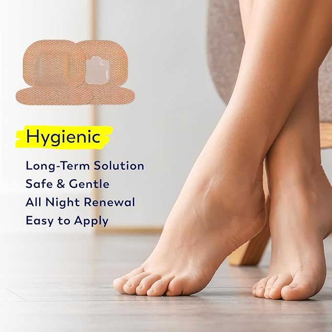 Toenail Fungus Treatment Extra Strength: (Medium) 64 Nighttime Hydrogel Patches for Overnight Repair - Visible Results in 8 Hours - Fungal Nail Patches for Toenail Fungus