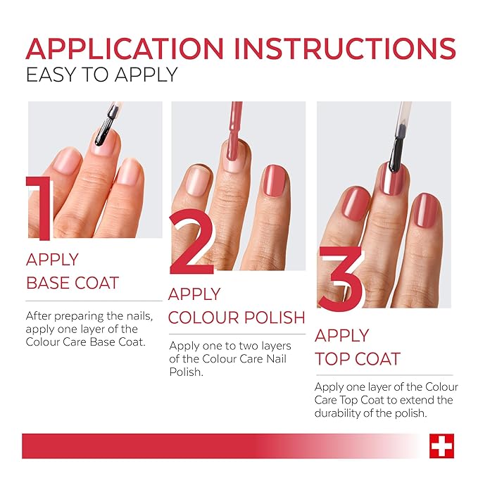 PODERM - Nail Polish – Enriched with Tea Tree – Improves nail appearance – Ingredients Natural/Vegan - foot/hand - Swiss Made (Coral Pink)
