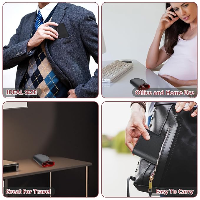 12 Set Manicure Set Bulk Mini Manicure Nail Clipper Kit 7 in 1 Stainless Steel Professional Nail Care Pedicure with Travel Portable Bag Grooming Kits for Christmas Women Men Home(Black)