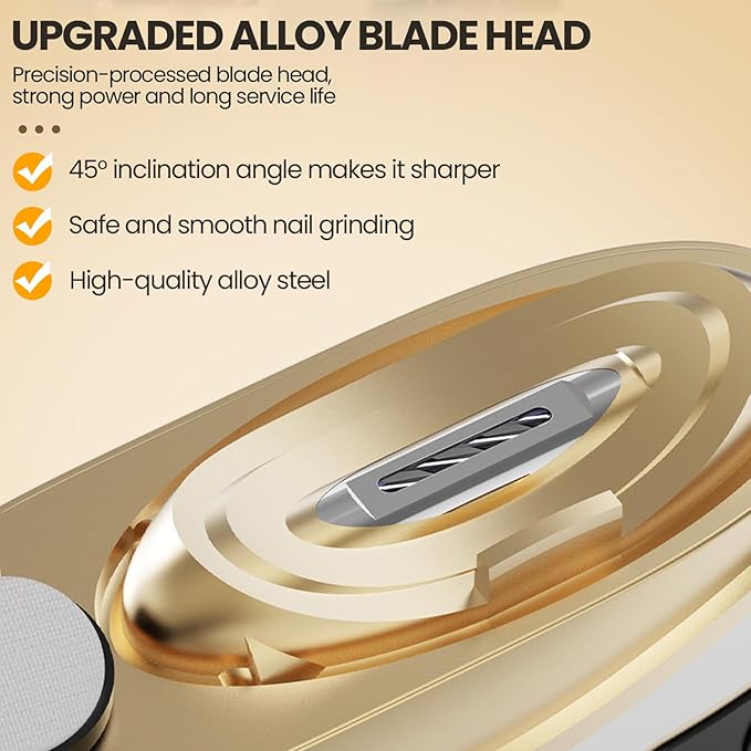 Electric Automatic Nail Clipper, Electric Nail Clippers with Light Nail Trimmer 2 Speeds Automatic Nail Clipper Safe Clipping Storage, Suitable for Children, Adults, and The Elderly