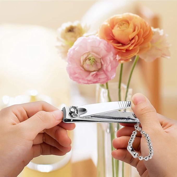 (6 Pack) Toe Nail Clippers Toenail Clippers and Fingernail Clipper Set, Premium Stainless Steel Ultra Sharp Sturdy Curved Edge Cutter Trimmer Finger Nail Clip for Adults Men Women Nail Cleaner