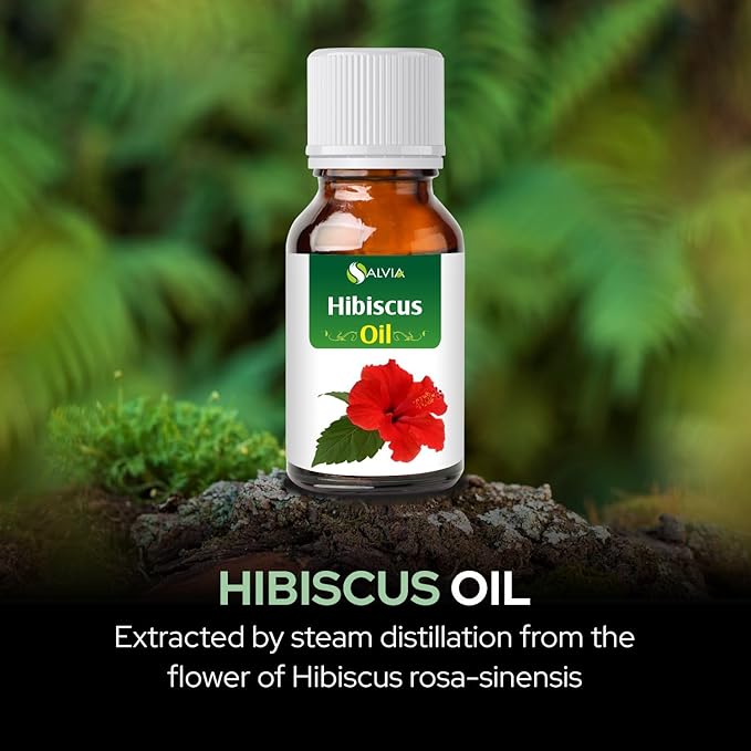 Hibiscus Oil (Hibiscus Sabdariffa L) Therapeutic Essential Oil by Salvia Amber Bottle 100% Natural Uncut Undiluted Pure Cold Pressed Aromatherapy Premium Oil - 30ML/ 1.1fl oz