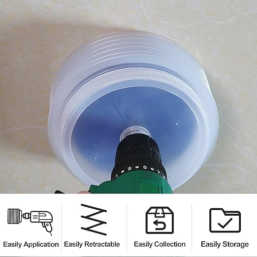 160mm Hole Saw Dust Bowl, Rubber Scalable Dust Cover Collector for Ceiling Cutting Work and Other Drilling Works