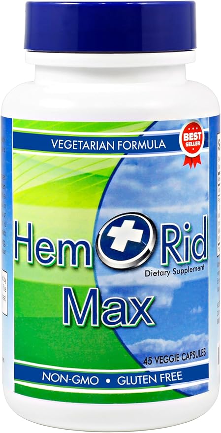 HemRid Max: Natural Hemorrhoid Relief Supplement for Discomfort - Made in The USA
