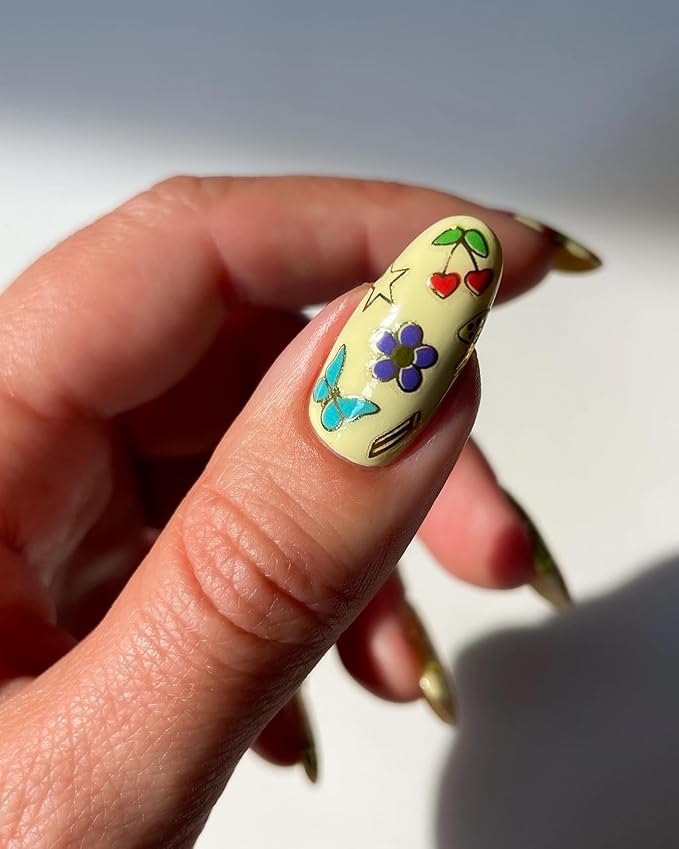 Deco Beauty Charmed Nail Stickers - Lightweight & Easy-to-Apply Nail Art with Trendy Designs - Durable & Long-Lasting Nail Stickers for Women, Ideal for DIY Manicures & Salon-Quality Nails