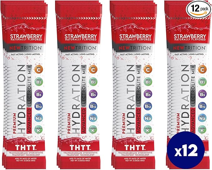 Hydration Powder, Electrolyte Powder Packets, Naturally Flavored Hydrating Packets for Water, Fast Acting Hydrate Electrolytes with Vitamins C & D
