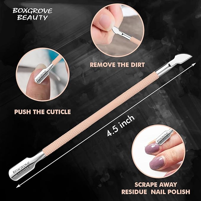Professional Cuticle Cutter & Pusher Trimmer Manicure Tools with Double Spring– Perfect Nail Care Tool for Manicure & Pedicure Beauty at Home/Spa/Saloon