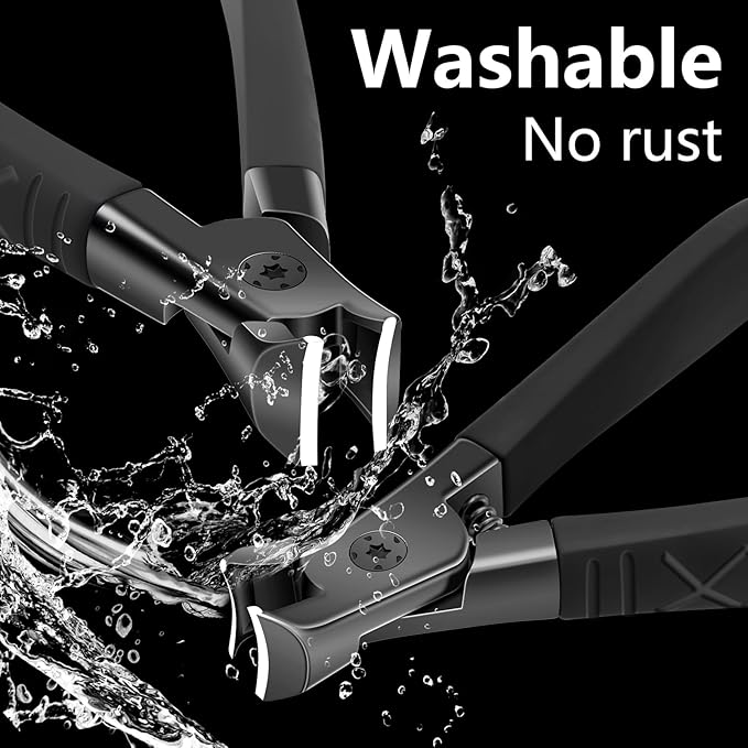 Upgraded Professional Nail Clippers for Men, Women & Seniors - Anti Slip Nail Clipper Set, Long Handle, Stainless Steel, Large