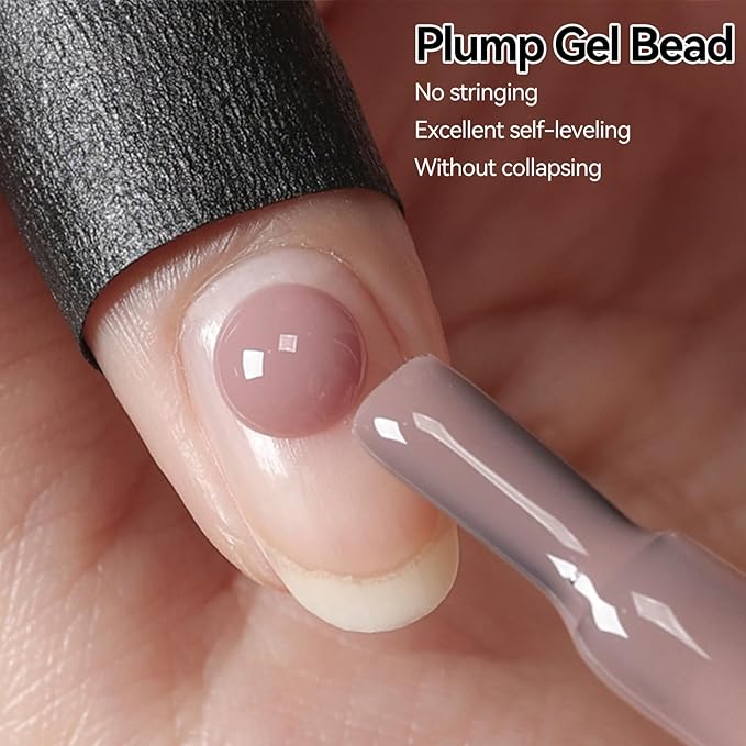 Born Pretty Builder Gel for Nails 15ML,8-in-1 Nude Brown Builder Nail Gel,LED Lamp Cured Color Base Gel Polish Coat Strengthener Extension Rhinestone Glue in a Bottle for DIY Home Salon Gifts