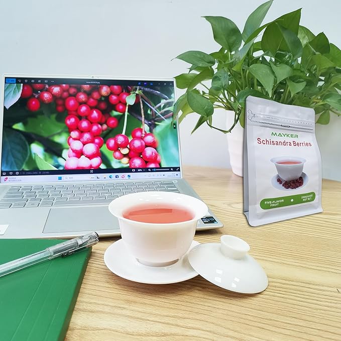 MAYKER Schisandra Berry 8.8OZ (250grams) | Sun-dried Schisandra Berry for Tea | Tart Flavor Base for Beverages, Mocktails