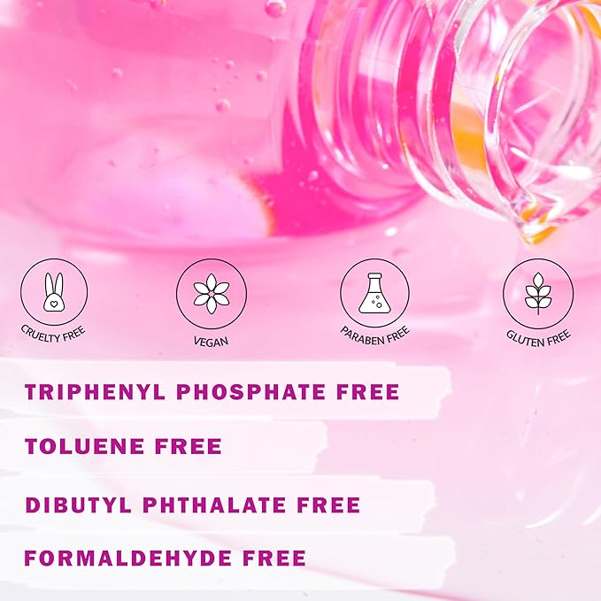 Perfect Formula Pink Gel Coat - Nail Strengthener and Strengthening Polish for Women, Extra Strong Nail Hardener, Keratin Treatment for Damaged Fingernails