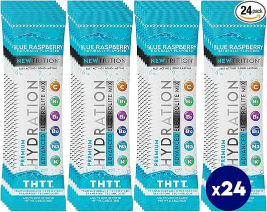 Hydration Powder, Electrolyte Powder Packets, Naturally Flavored Hydrating Packets for Water, Fast Acting Hydrate Electrolytes with Vitamins C & D