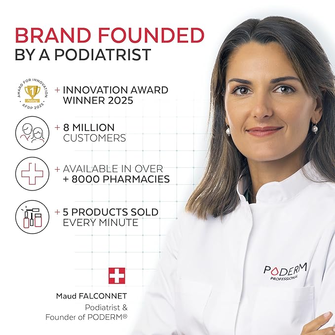 PODERM - Nail Polish – Enriched with Tea Tree – Improves nail appearance – Ingredients Natural/Vegan - foot/hand - Swiss Made (Red Rose)