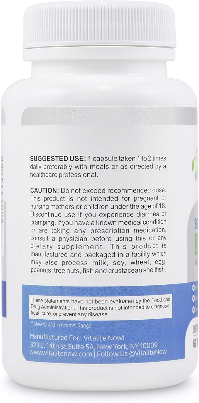 High Strength Berberine 500mg + Bitter Melon & Banaba - Immune System Health - Cardiovascular & Gastrointestinal Support - 60 Vegetarian Capsules