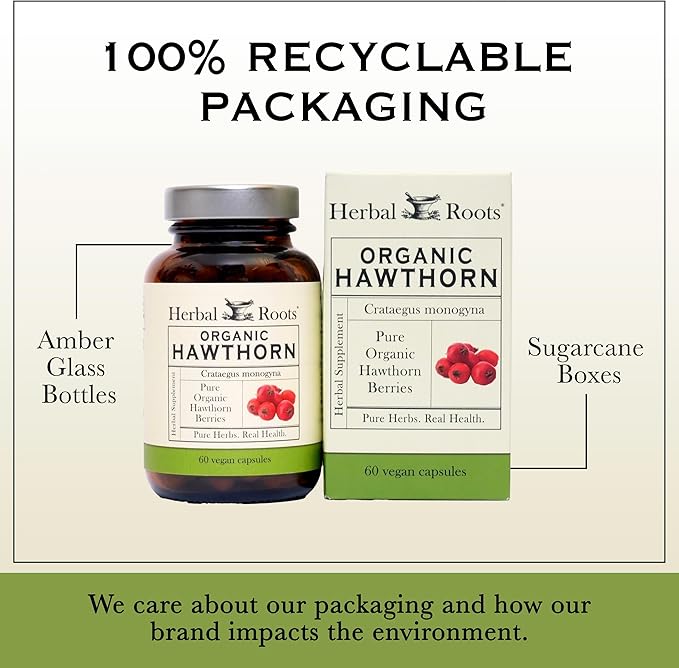 Herbal Roots Certified Organic Heart Health Trio, Hawthorn, Ceylon Cinnamon, Beetroot Herbal Supplements