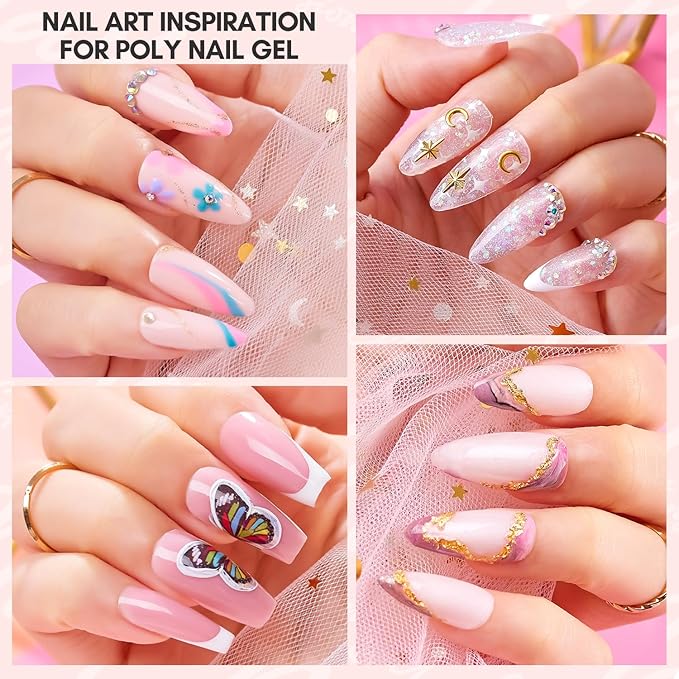 Makartt Poly Nail Gel 50ML Builder, Daisy Pink, Long-Lasting Easy-Use Gel for DIY Salon Quality