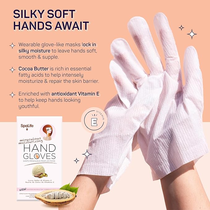 SpaLife Pink 10 Piece Spa Gift Set - Korean Skin Care Set with Travel Size Face, Hand, Foot & Nail Products - Skincare Bundle for Women
