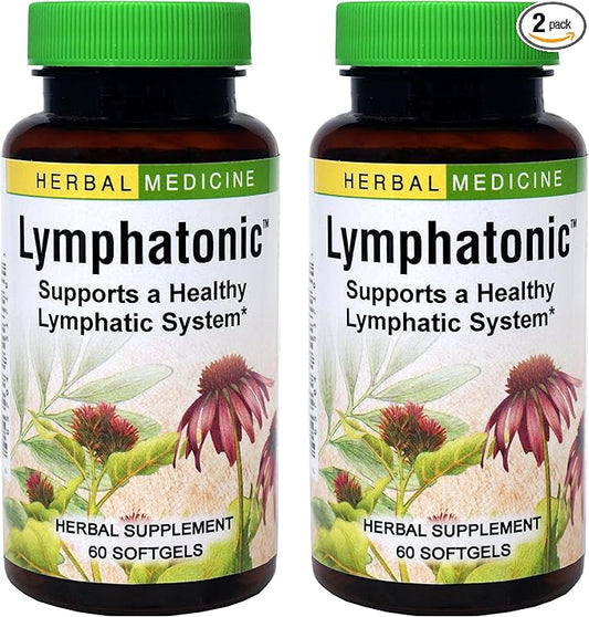 Herbs Etc. Lymphatonic Softgels - Lymph System Support - Support a Healthy Lymphatic System - Gluten-Free Herbal Supplement - 60 Softgels (60 Servings) - 2 Pack