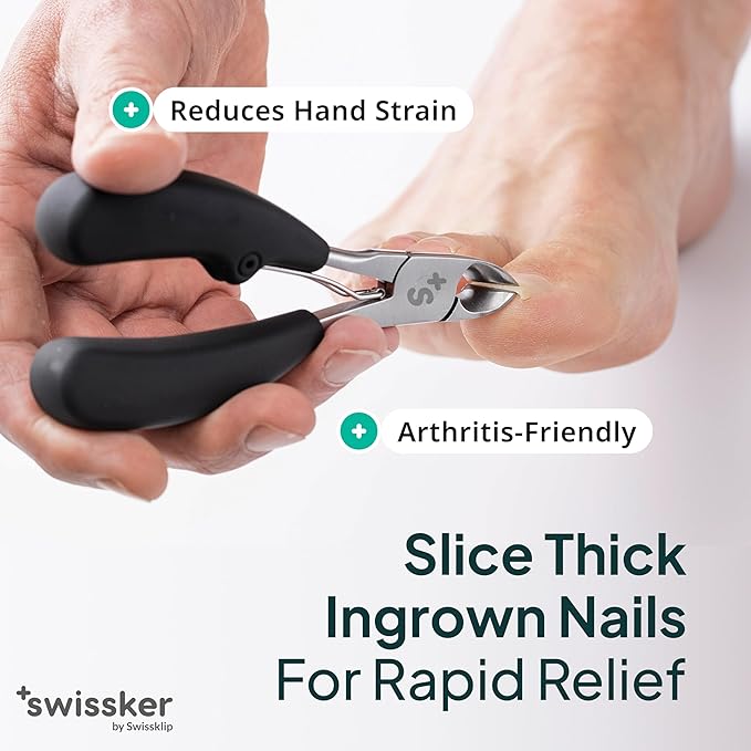 Swissklip Toenail Clippers I Heavy Duty Toe Nail Clippers I Toenail Clippers for Thick Nails I Toenail Scissors I Heavy Duty Nail Clippers for Thick Nail (Pack of 3)