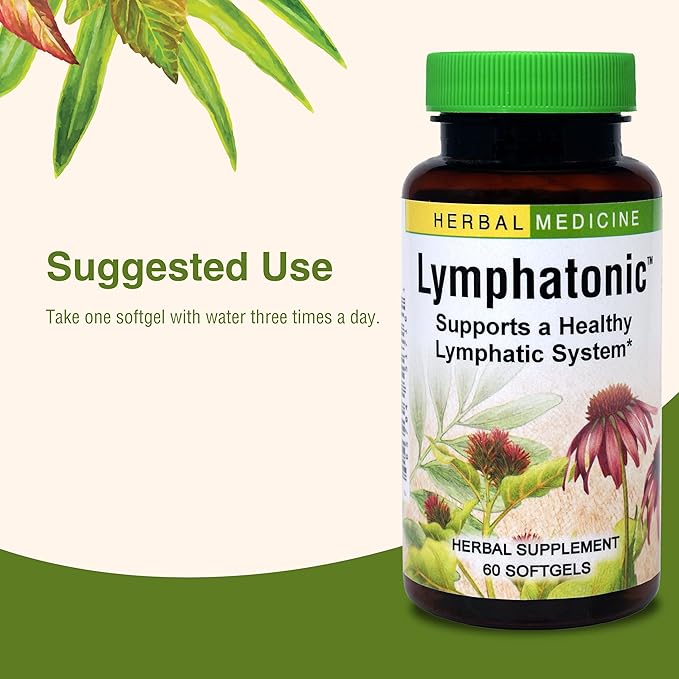 Herbs Etc. Lymphatonic Softgels - Lymph System Support - Support a Healthy Lymphatic System - Gluten-Free Herbal Supplement - 60 Softgels (60 Servings) - 2 Pack
