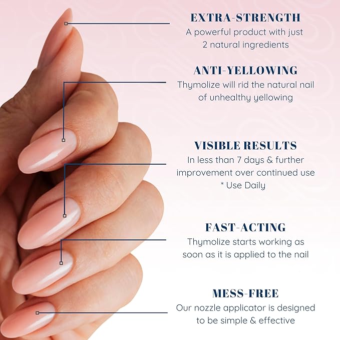 Thymolize Nail Repair for Damaged & Weak Nails | Thick Ingrown Toenail & Yellow Nail Treatment - 4 Pack