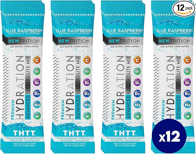 Hydration Powder, Electrolyte Powder Packets, Naturally Flavored Hydrating Packets for Water, Fast Acting Hydrate Electrolytes with Vitamins C & D