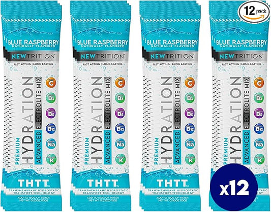 Hydration Powder, Electrolyte Powder Packets, Naturally Flavored Hydrating Packets for Water, Fast Acting Hydrate Electrolytes with Vitamins C & D