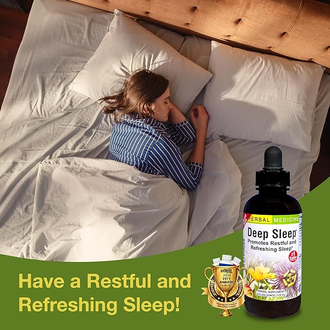 Herbs Etc. - Deep Sleep - Natural Herbal Sleep Aid Supplement - Non-Habit Forming - 4 oz Liquid Extract (Fresh California Poppy, Valerian, Passionflower, Chamomile, Lemon Balm) - 2 Pack