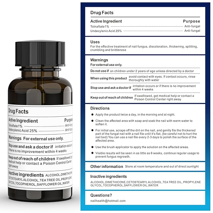 Toenail Fungus Treatment Extra Strength – Nail Repair for Damaged Nails, Thick, Yellow, and Discolored Toenails – Fast Acting Formula for Fungus Relief with Tea Tree Oil, 30ml / 1oz