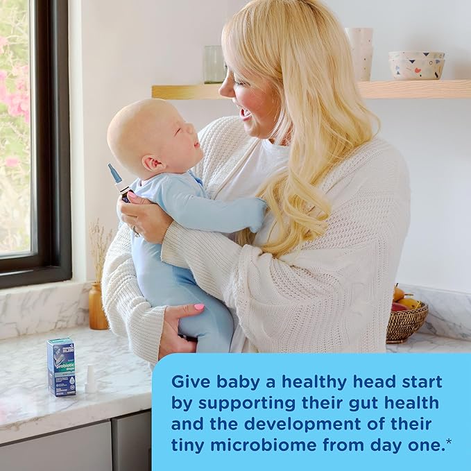 Mommy's Bliss Baby Probiotic Drops, Daily Gas, Constipation and Colic Symptom Relief + Immune Support, Newborns & Up, 0.34 Fl Oz (30 Servings), Pack of 2