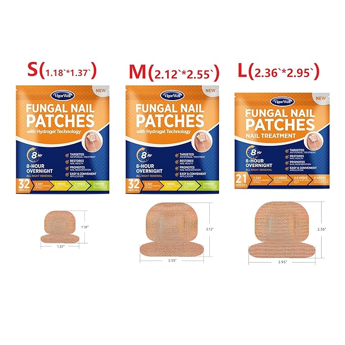 Toenail Fungus Treatment Extra Strength: (Small) 32 Patches with Hydrogel for Overnight Repair Fungus Nail Treatment For Toenail - Nighttime Nail Patches Visible Results in 8 Hours
