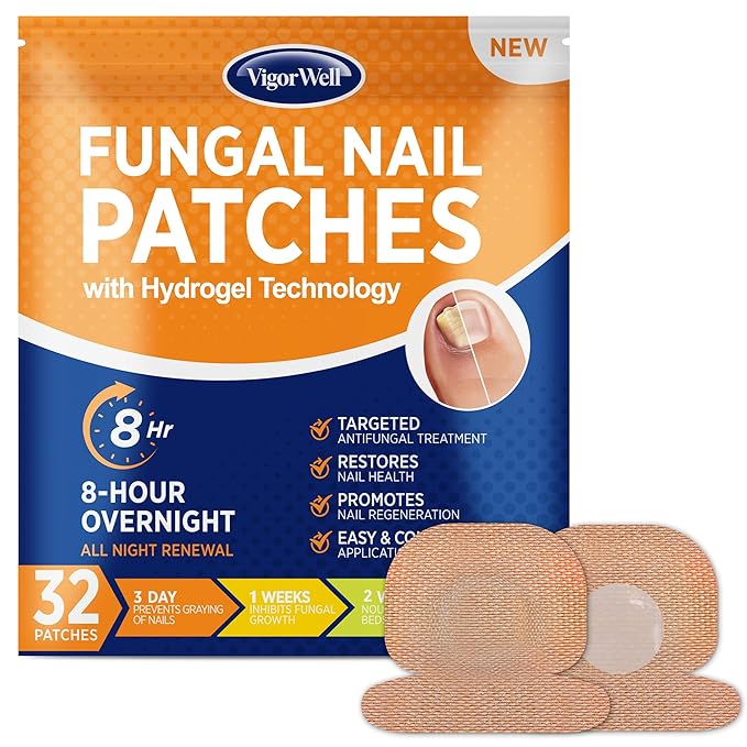 Toenail Fungus Treatment Extra Strength: (Small) 32 Patches with Hydrogel for Overnight Repair Fungus Nail Treatment For Toenail - Nighttime Nail Patches Visible Results in 8 Hours