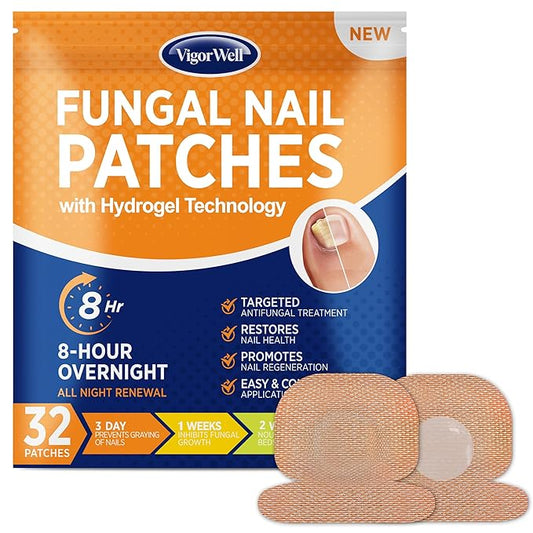 Toenail Fungus Treatment Extra Strength: (Small) 32 Patches with Hydrogel for Overnight Repair Fungus Nail Treatment For Toenail - Nighttime Nail Patches Visible Results in 8 Hours