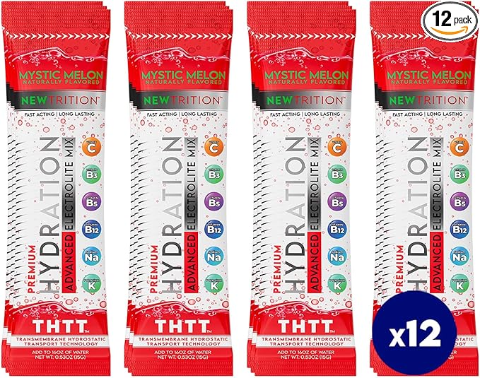 Hydration Powder, Electrolyte Powder Packets, Naturally Flavored Hydrating Packets for Water, Fast Acting Hydrate Electrolytes with Vitamins C & D