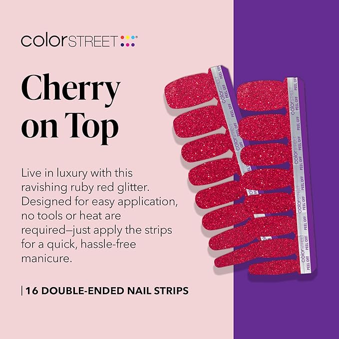 Color Street Cherry on Top Nail Strips