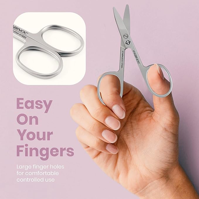 Curved Baby Nail Scissors with Rounded Tips - German Quality Stainless Steel – Safe for Newborn, Toddlers, kids, Children and Diabetic Patients