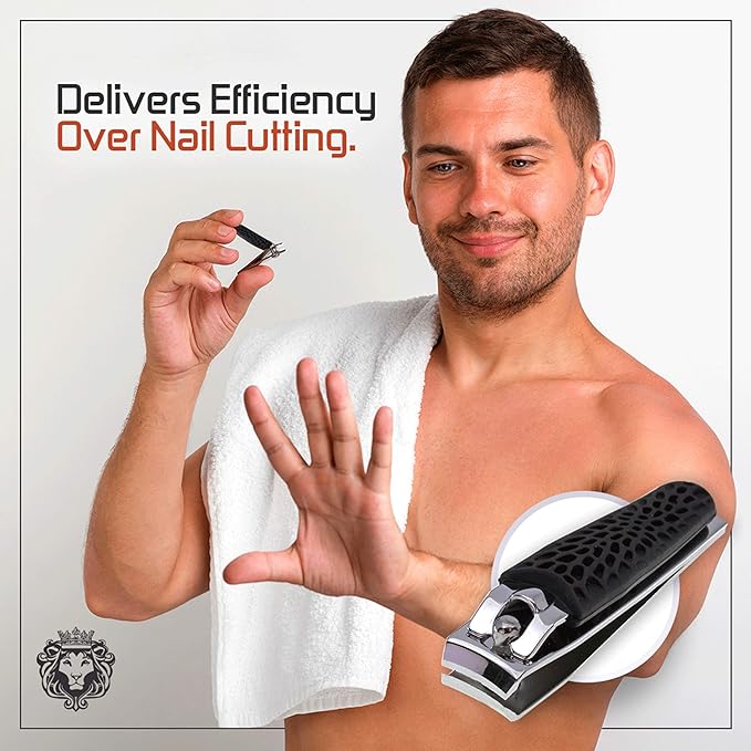 Best > Non-Slip < Stainless Steel Nail Clippers Set of 2, Large Toenail Clippers and Nail Trimmers, Toe Nail Clippers, Sharp Nail Clippers, Textured Silicon Handle to Prevent Slipping, Long Handle