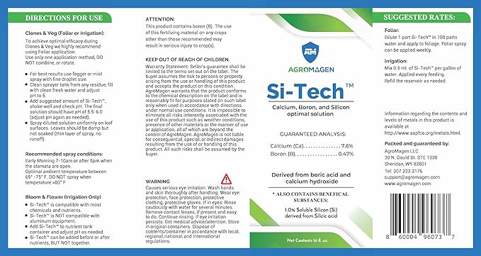 Si-Tech Silica, Mono-Silicic Acid Plant Nutrient Solution with Proprietary Technology (16 fl.oz)