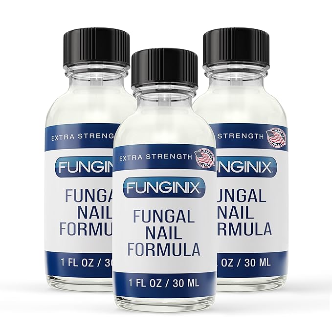 FUNGINIX Toenail Fungus Treatment Extra Strength - Antifungal Nail Treatment With 10% Undecylenic Acid & Tea Tree Oil - Nourished by 15+ Natural Oils & Botanicals- Made in USA(3 Pc,Packaging May Vary)