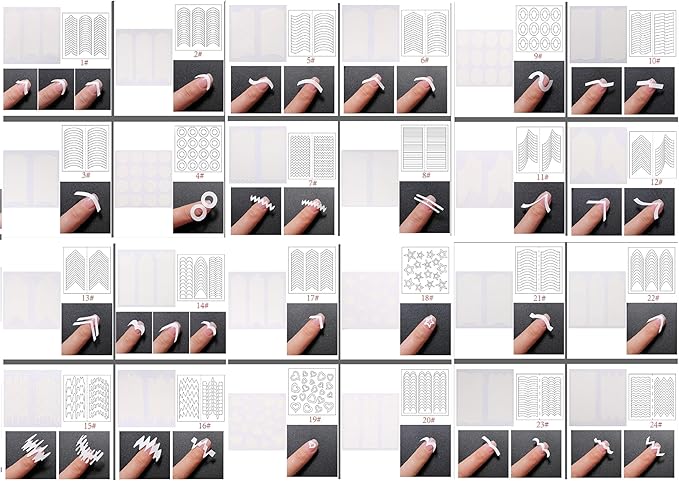 French Manicure Stickers - Nail Decals, DIY Nail Art, 4608 Pieces in a 4-Pack