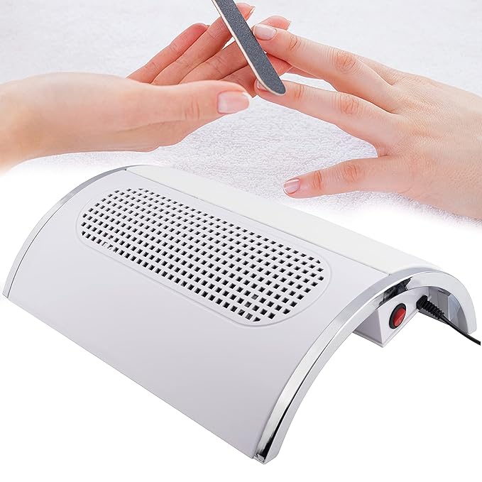 Nail Dust Collector Powerful Nail Vacuum Dust Collector, 40W Nail Dust Vacuum Cleaner Dust Extractor for Poly Nail, Acrylic Fan Vacuums Dust Suction Machine Manicure Dust Collector for Nails
