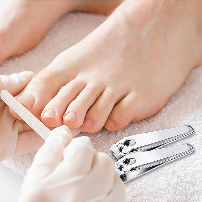 10 Pack Straight Nail Clippers Bulk,Sharp Blade Toe Nail Clippers Fingernail & Toenail Nail Clipper in Bulk,Nail Supplies Manicure Tools for Women Man Adult Homeless Care