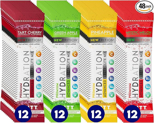 Hydration Powder, Electrolyte Powder Packets, Naturally Flavored Hydrating Packets for Water, Fast Acting Hydrate Electrolytes with Vitamins C & D