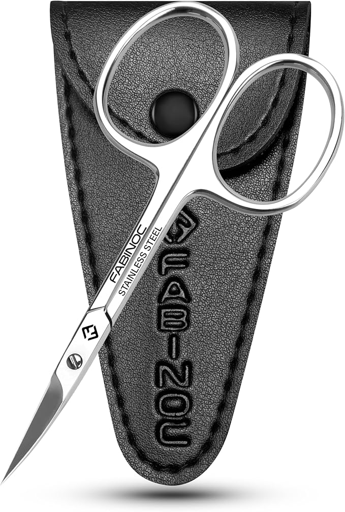 Curved Cuticle Scissors for Women & Men - German Quality Stainless Steel for Manicure Pedicure Beauty Grooming Kit for Nail, Eyebrow, Eyelash, Dry Skin