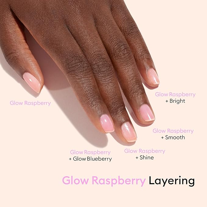 Manucurist Rainbow Active™ Full Range 5-Pack Gift Box - Nail Care & Polish Set - No Lamp - 5 Treatment Nail Polish : Glow Raspberry, Glow Blueberry, Shine, Smooth, Bright - Christmas Gifts for Women