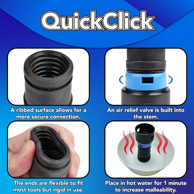 Quick Click Dust Collection Separator, w/ 16 Ft Hose Set and Urethane Ducting Hose