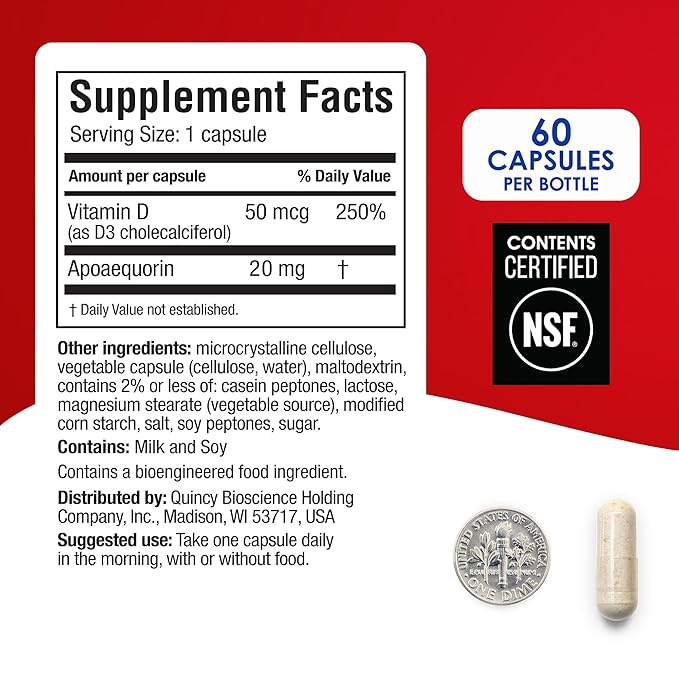 Prevagen Extra Strength - 180 Capsules (6 Month Supply) | Formulated for Your Brain | 20mg of Apoaequorin Plus Vitamin D3