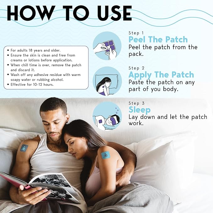 Klova Extra Strength Sleep Patches for Adults for Longer-Lasting Rest & Clear Morning Energy, with 6mg Melatonin and Natural Ingredients Like Valerian, Passion Flower, L-Theanine & More